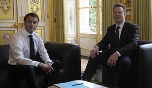 Tovarna v Franciji? Musk in Macron že drugič za skupno mizo.
