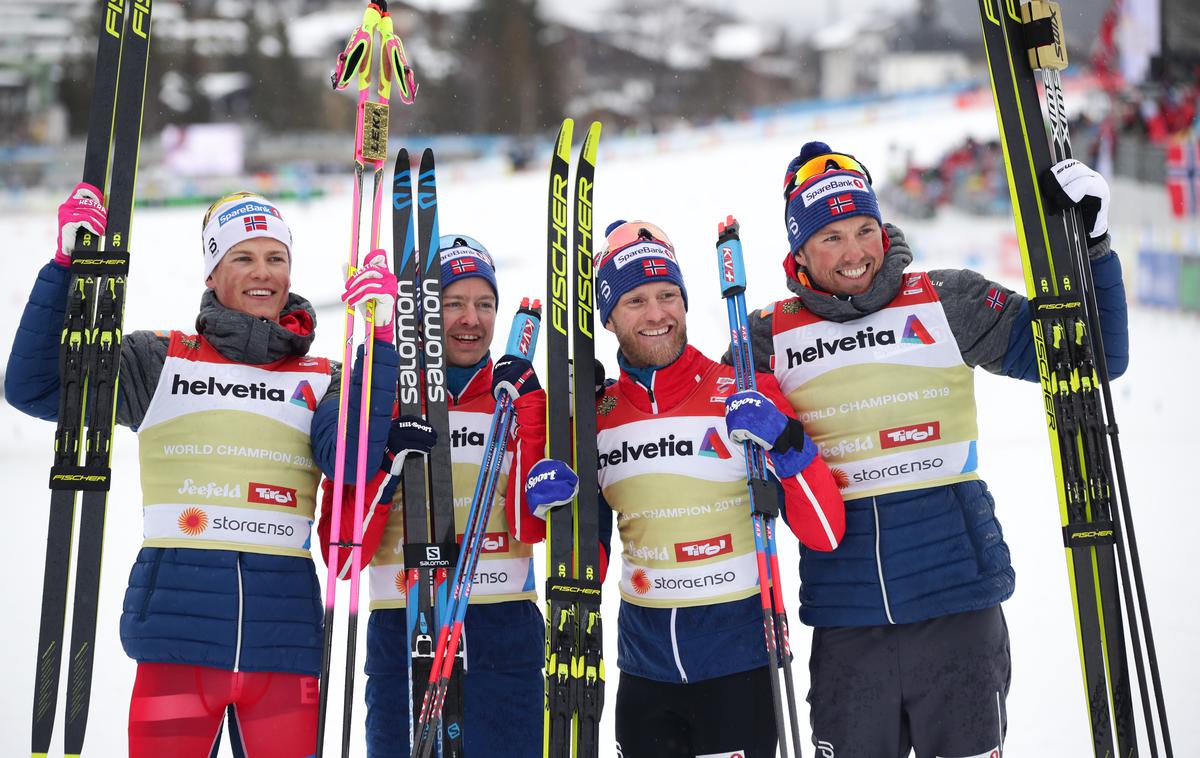 štafeta Norveška | Norvežani so še desetič zapored postali svetovni prvaki v štafeti. | Foto Reuters