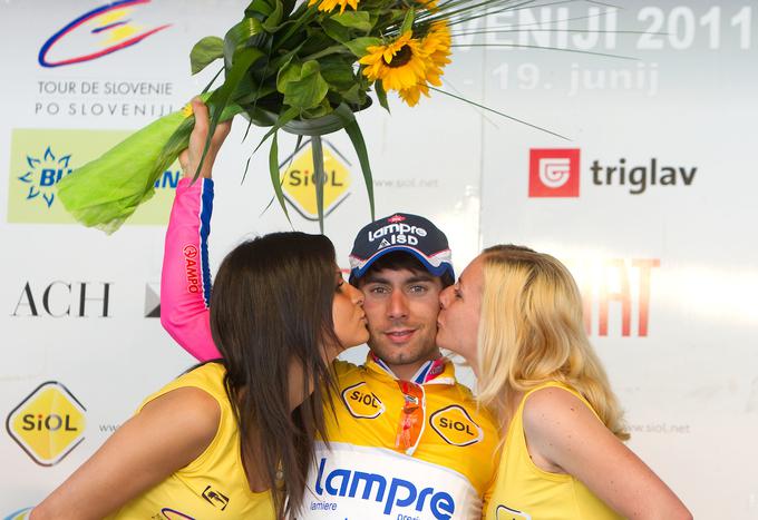 Italijan Diego Ulissi je najmlajši kolesar, ki je osvojil dirko Po Sloveniji. V istem letu mu je pripadla tudi majica za najboljšega mladega kolesarja. | Foto: Vid Ponikvar