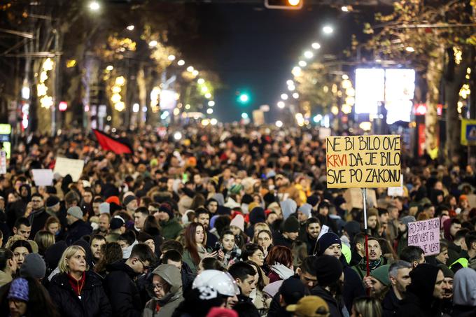 Eden od nedavnih večjih protestov v Srbiji.  | Foto: Reuters