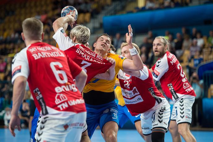 Celje Aalborg | Celjani so v zaključku tekme izgubili z Aalborgom. | Foto Anže Petkovšek/Sportida