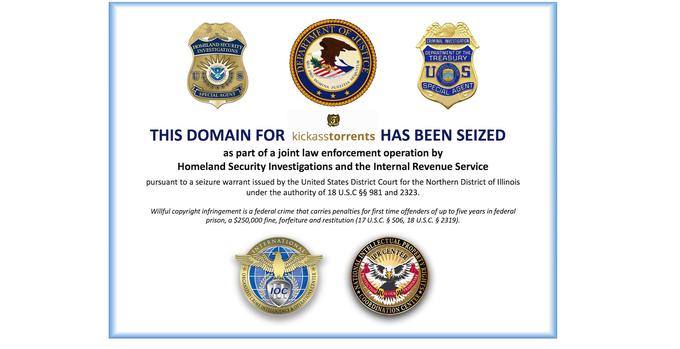 Takole je videti, če spletno domeno z nezakonito vsebino zasežejo ameriške oblasti. | Foto: 