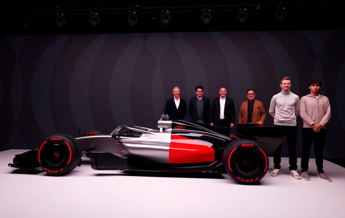 Audi formula 1 | Audi je v Münchnu pokazal barve svojega dirkalnika, vodstvo ekipe in oba voznika. | Foto Reuters