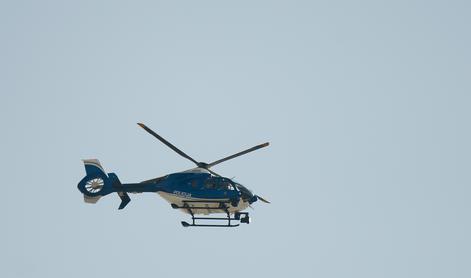 Policijska akcija v Ljubljani, v zraku tudi helikopter