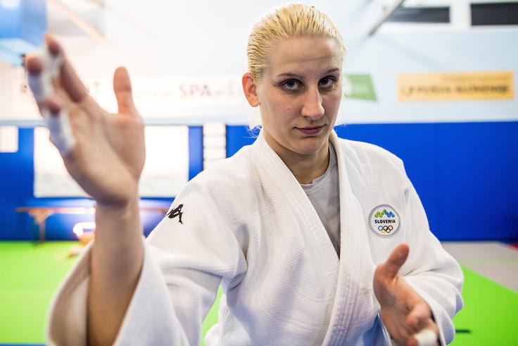 "V finalu žal ni našla prave rešitve za Ukrajinko, ki je znala izkoristiti prednost v višini. Imela je dve priložnosti v parterju, a napadov ni uspela izpeljati do konca."  | Foto: Grega Valančič/Sportida