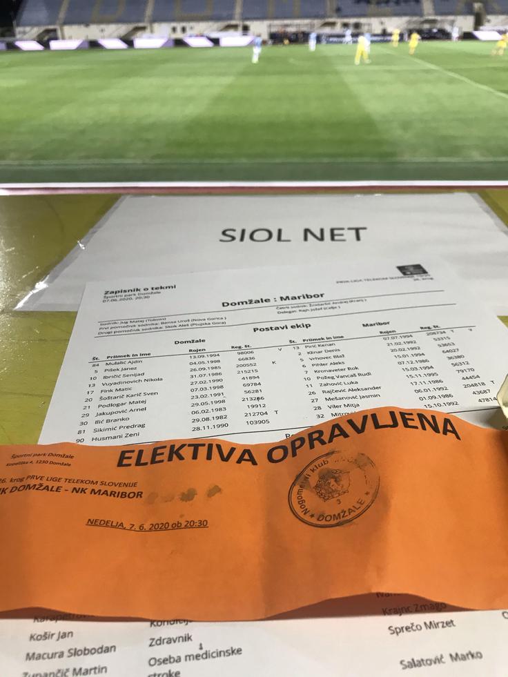 Potrdilo o opravljenem "pregledu" pred vstopom na stadion. | Foto: Sportal