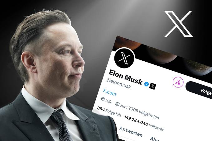 Elon Musk ima uporabniški račun z največ sledilci na družbenem omrežju X, nekdanjem Twitterju.  | Foto: Guliverimage