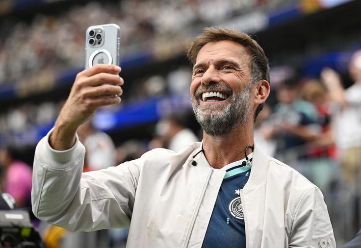 Jürgen Klopp si je na SP 2026 ogledal dvoboj med Nemčijo in Kurasavom (7:1). | Foto: Reuters