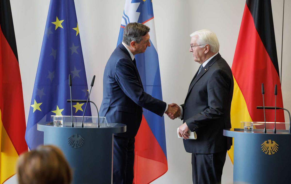 Borut Pahor | Nemški predsednik Frank-Walter Steinmeier je predsednika Pahorja danes gosti v Neustrelitzu, v nemški zvezni deželi Mecklenburg-Predpomorjansko. | Foto STA