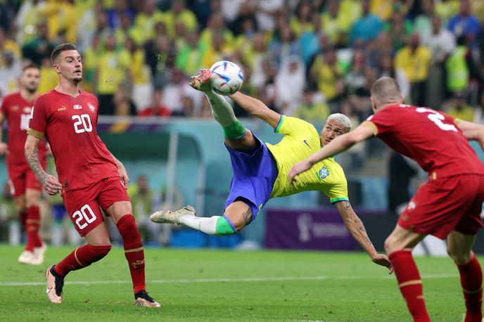 Brazilija - Srbija, Katar 2022 Richarlison | Richarlison je zabil oba gola za zmago Brazilije nad Srbijo, njegov drugi je bil prava mojstrovina. | Foto Reuters