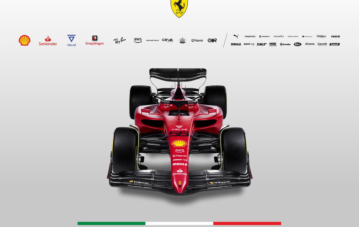 Ferrari 2022 | Drugačen od tekmečevih je tako nos dirkalnika kot zelo zaobljene stranice s sistemom za hlajenje. | Foto Ferrari