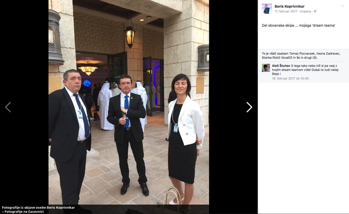 "Sanjska ekipa" Borisa Koprivnikarja v Dubaju letos šteje že devet članov.  | Foto: Facebook