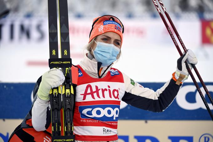 Therese Johaug je blestela na tekmi svetovnega pokala v Ruki. | Foto: Reuters