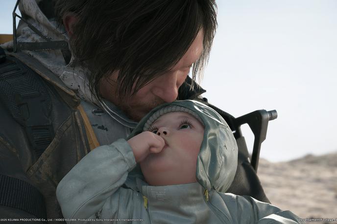 Death Stranding 2 | Po vsem, kar je Sam prestal v prvi igri, si zdaj zasluži mirno družinsko življenje z Louiso. A le nekaj minut igre. | Foto Kojima Productions/Sony Interactive Entertainment
