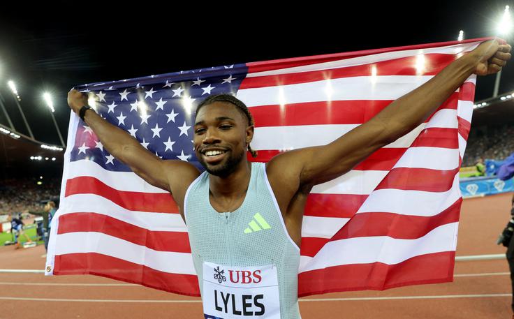 Trikratni svetovni prvak Noah Lyles je v Švici slavil na 200 m. | Foto: Reuters