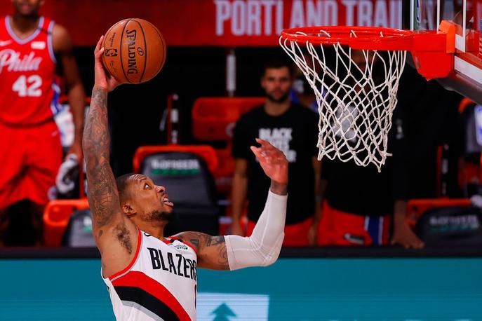 Damian Lillard | Damian Lillard je na tekmi Portlanda proti Philadelphii dosegel 51 točk. | Foto Getty Images