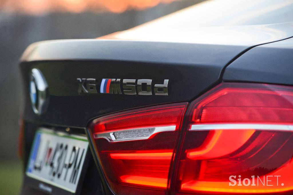 BMW X6 M 50d - fotogalerija testnega vozila
