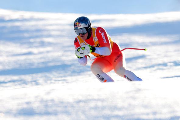 Franjo von Allmen prišel do svoje prve zmage, Slovenca skromna