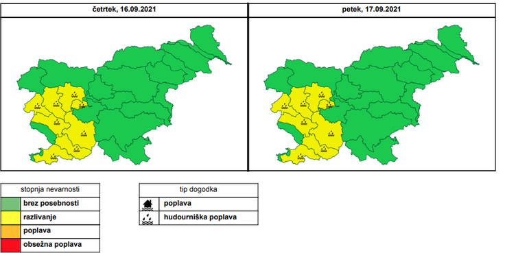 Jutranja temperatura rek je med sedmimi in 20 stopinjami Celzija. Bohinjsko jezero ima 19, Blejsko jezero 21, morje pa dobrih 23 stopinj Celzija. Ob koncu tedna se bodo reke ohladile, so še sporočili iz centra za obveščanje.  | Foto: Center za obveščanje RS