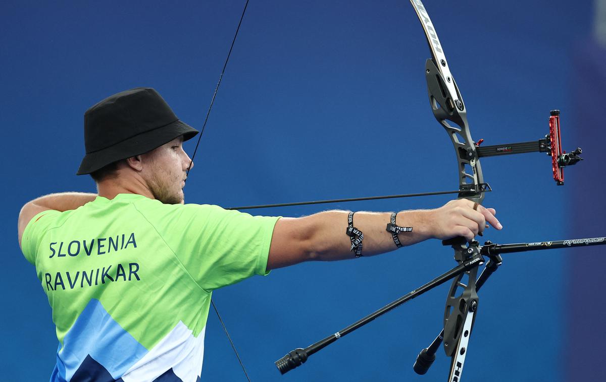 Žiga Ravnikar, Pariz 2024 | Žiga Ravnikar je olimpijsko tekmovanje v konkurenci posameznikov končal po prvem krogu. | Foto Reuters