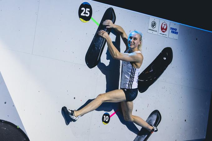 Janja Garnbret si je olimpijsko vozovnico priborila v Bernu. | Foto: Grega Valančič