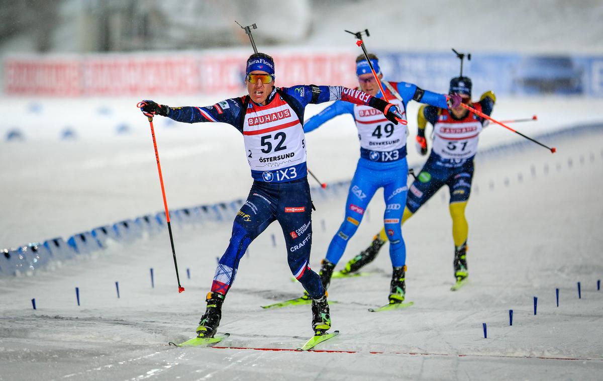 Quentin Fillon Maillet | Quentin Fillon Maillet je Franciji priboril prvo zmago na posamičnih tekmah v novi sezoni svetovnega pokala. | Foto Guliverimage