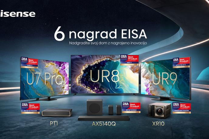 Hisense prejel šest prestižnih nagrad EISA za 2026–2027