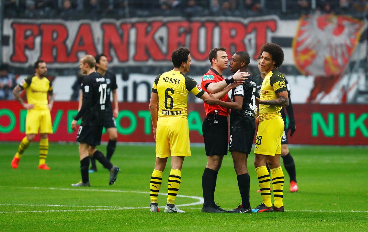 Eintracht vs Borussia | Vodilna Borussia Dortmund se z zahtevnega gostovanja v Frankfurtu vrača s točko. | Foto Reuters