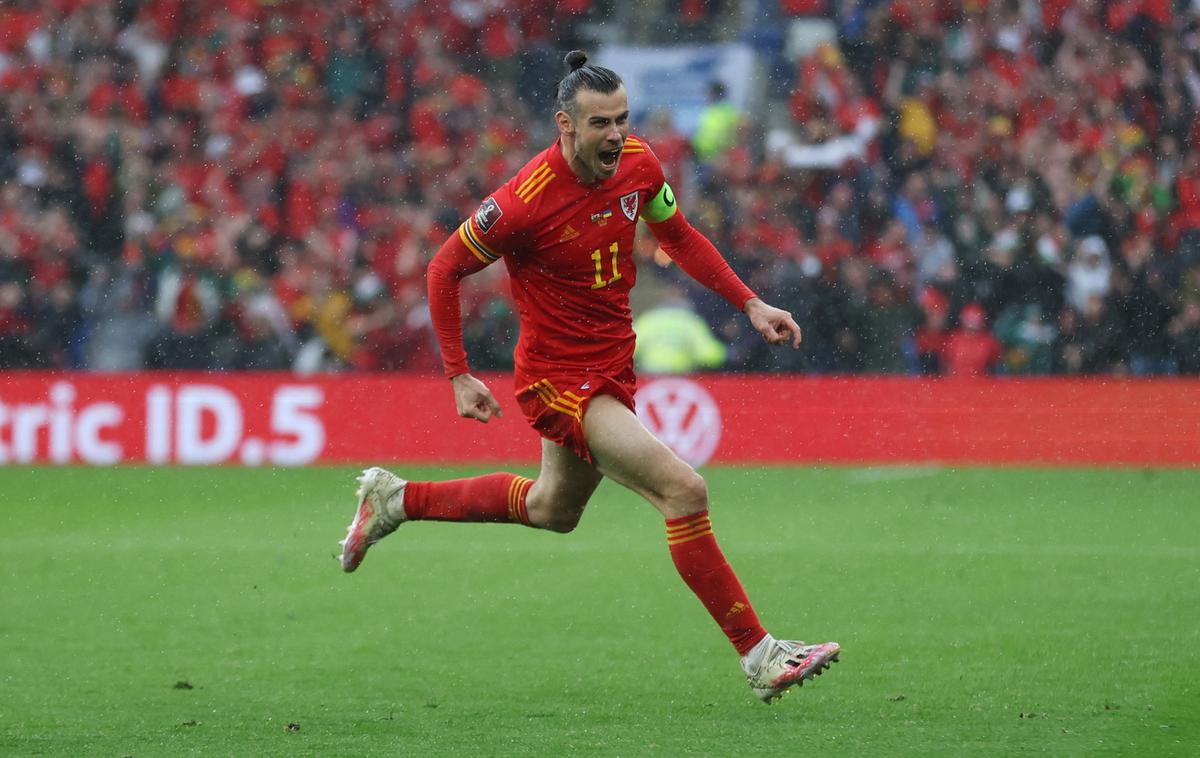 Wales Ukrajina Gareth Bale | Gareth Bale in soigralci so Wales popeljali na mundial prvič po 64 letih. | Foto Reuters