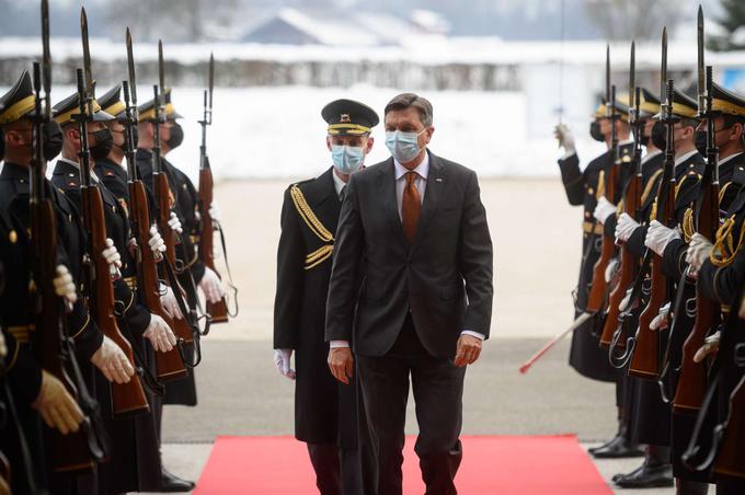 Sprejema se je udeležil tudi predsednik republike Borut Pahor. | Foto: STA ,