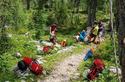"Težko" reševanje na planini nad Bohinjem