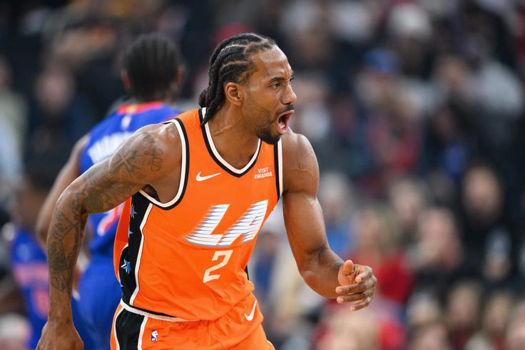 Kawhi Leonard se je s Clippersi veselil zmage. | Foto: Guliverimage