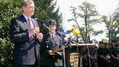 Predsednik Türk pozdravil vojake ob vrnitvi z mirovnih misij