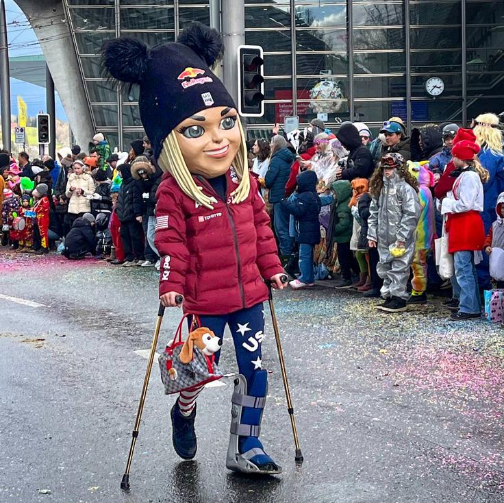 "Lindsey Vonn" na pustnem sprevodu v Luzernu v Švici. | Foto: Profimedia