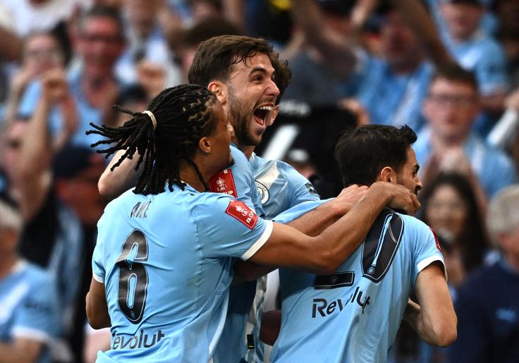 Zmagoviti zadetek za preobrat Cityja je dosegel Nico Gonzalez v 87. minuti. | Foto: Reuters