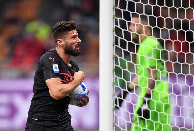 Milan je proti Veroni, ki jo vodi hrvaški strateg Igor Tudor, začel preobrat po zadetku Francoza Olivierja Girouda. | Foto: Reuters