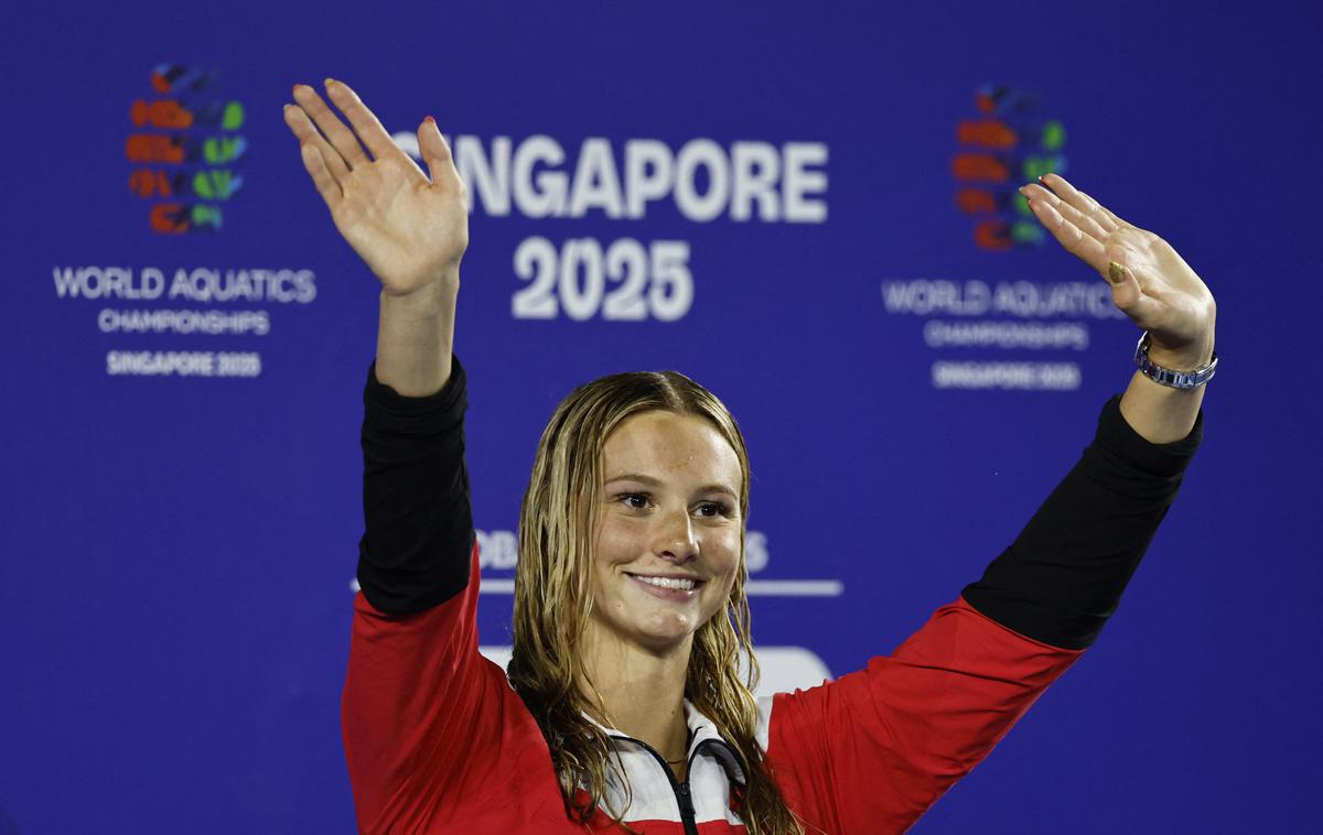 Summer McIntosh, SP Singapur | Summer McIntosh je slavila na 400 m prosto. | Foto Reuters