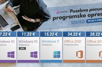 Kupite Windows 10 za 7,22 € in Office za 28,22 €