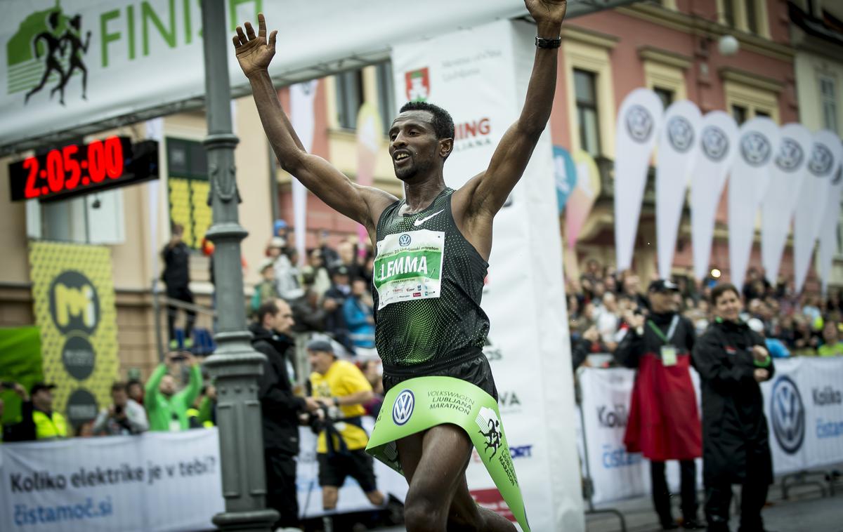 Sisay Lemma Kasaye |  Sisay Lemma Kasaye je z rekordnim časom 2:04:58 Ljubljanski maraton postavil ob bok največjim. | Foto Ana Kovač