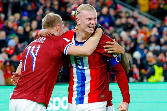 Erling Haaland | Erling Haaland je s 14 zadetki prvi strelec evropskih kvalifikacij za SP 2026. Danes bo gostoval v Milanu. | Foto Reuters