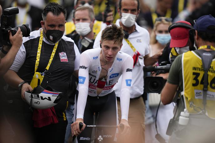 Tadej Pogačar Combloux TDF 2023 | Tadej Pogačar je po besedah mame Marjete kronometer na Touru leta 2023 vozil s trebušno virozo. Tisti dan je za največjim rivalom Jonasom Vingegaardom zaostal kar minuto in 38 sekund.  | Foto Guliverimage