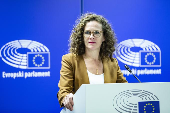 Sophie in 't Veld, predsedujoča skupini za spremljanje spoštovanja demokracije, načel pravne države in temeljnih pravic v članicah EU (DRFMG) in evroposlanka iz vrst liberalcev (Renew). | Foto: Ana Kovač