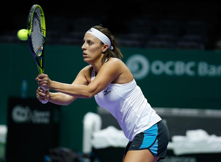 Andreja Klepač se je prebila čez prvo oviro. | Foto: Guliverimage/Getty Images