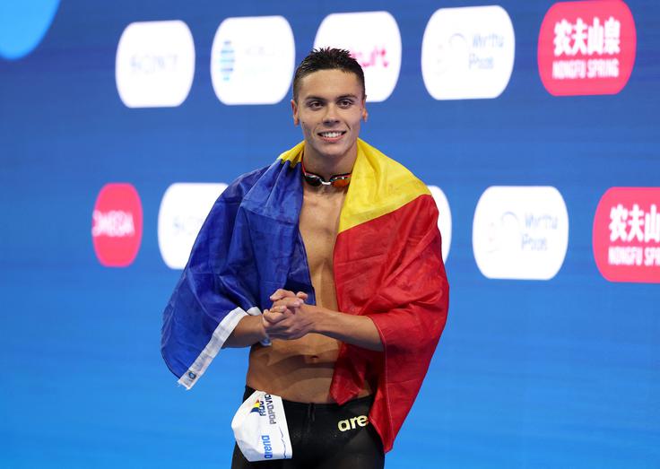 David Popovici je ubranil naslov na 200 m prosto. | Foto: Reuters