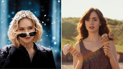 Lily Collins in Jennifer Lawrence premierno na Planetu