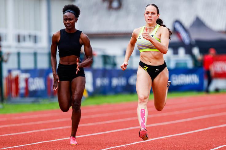 Lucija Potnik je slavila v teku na 100 m. | Foto: Aleš Fevžer