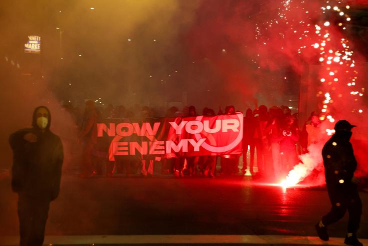 MIlan, protest, olimpijske igre | Foto: Reuters