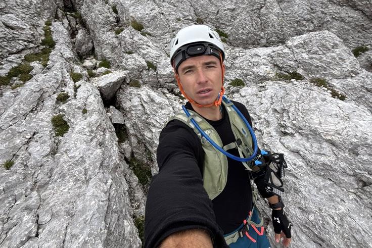 Prvič v življenju je začutil pristen strah pred višino. | Foto: osebni arhiv Žige Papeža