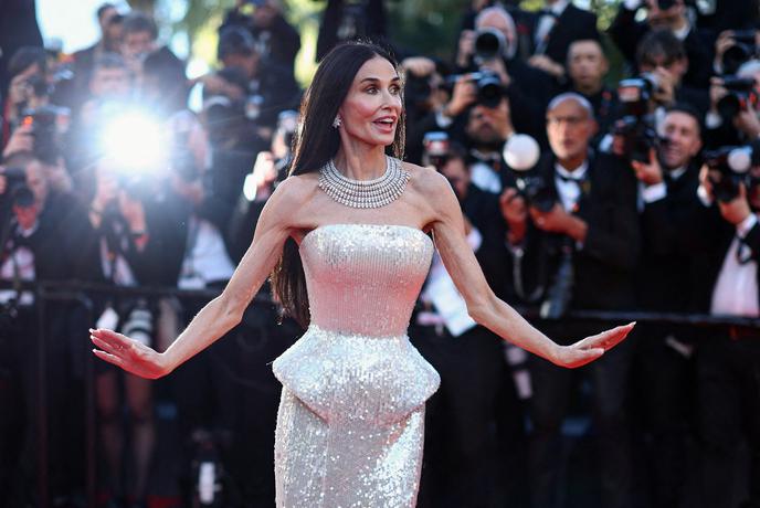Demi Moore vzbudila skrb zaradi zelo vitkega videza