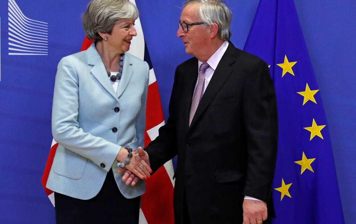 Theresa May in Jean-Claude Juncker sta zgodaj zjutraj v Bruslju dosegla dogovor | Foto Reuters